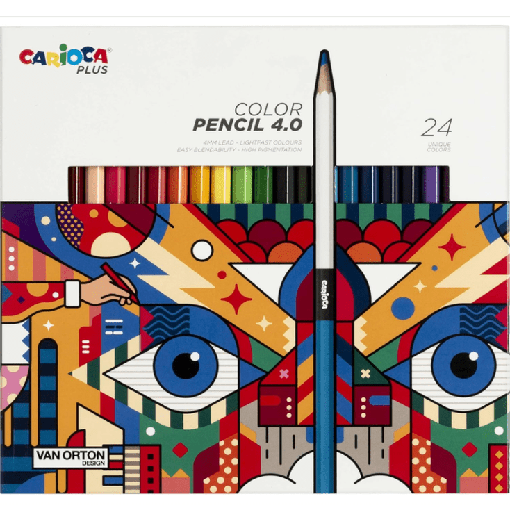 Lápis de Cor Carioca Plus 4.0 – Caixa com 24 unidades - Papelaria Encantada
