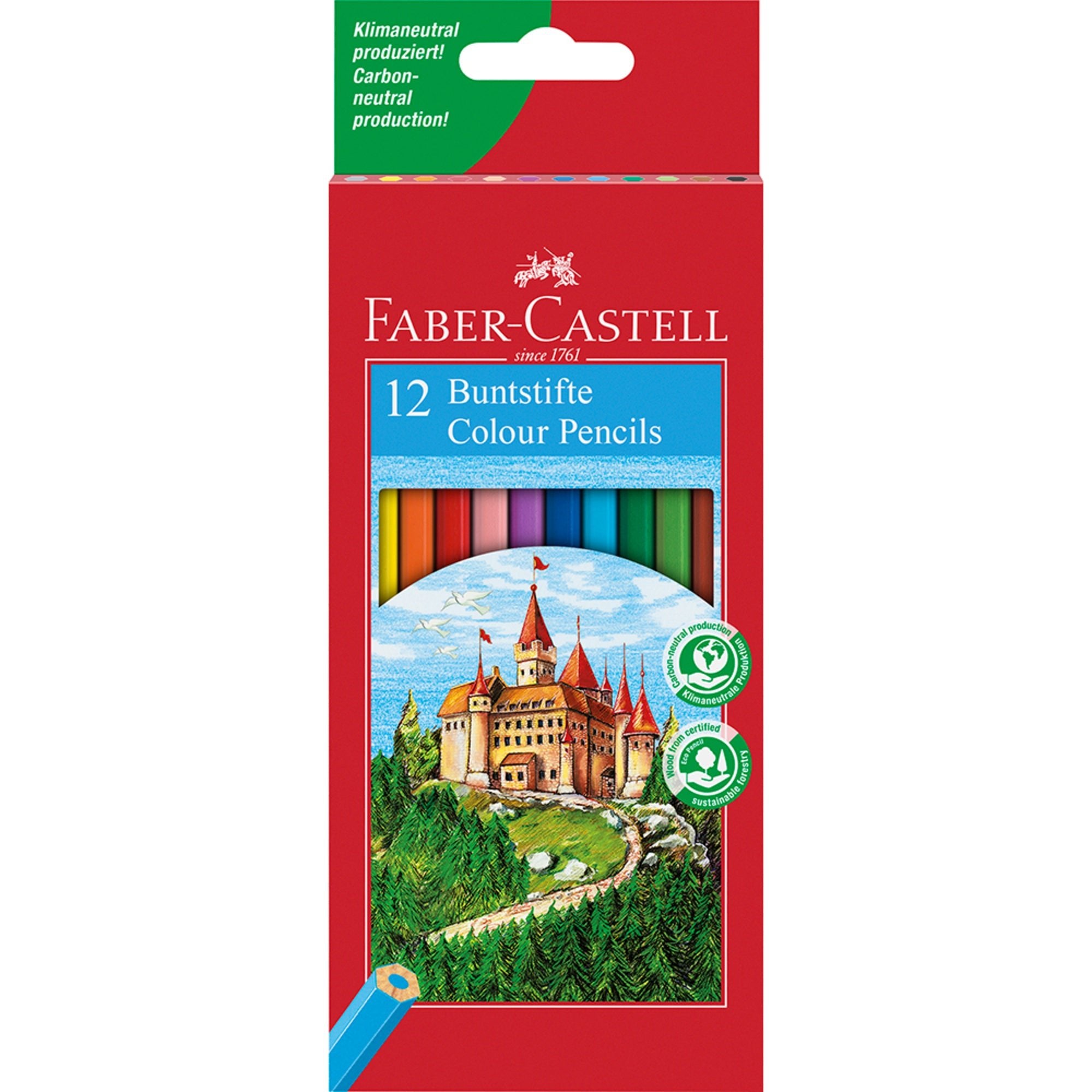 Lápis de Cor, Corpo Hexagonal 12 Cores FABER - CASTELL - Papelaria Encantada