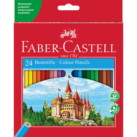Lápis de Cor, Corpo Hexagonal 24 Cores FABER - CASTELL - Papelaria Encantada