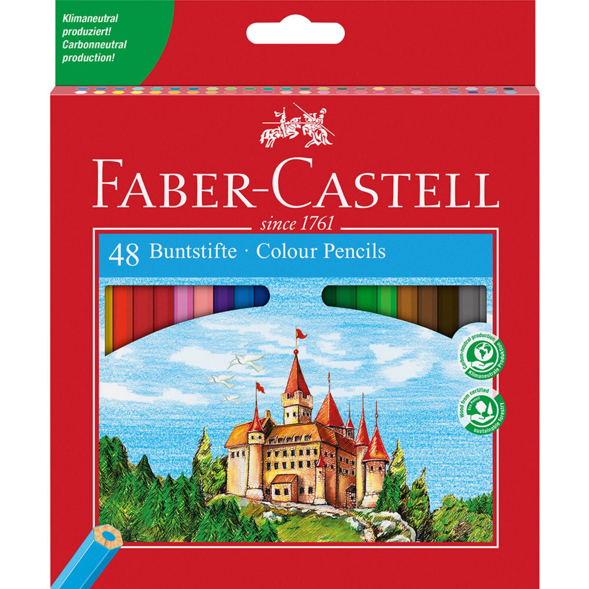 Lápis de Cor, Corpo Hexagonal 48 Cores FABER-CASTELL - Papelaria Encantada