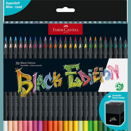 Lápis de cor Faber - Castell Black Edition 50 - Papelaria Encantada