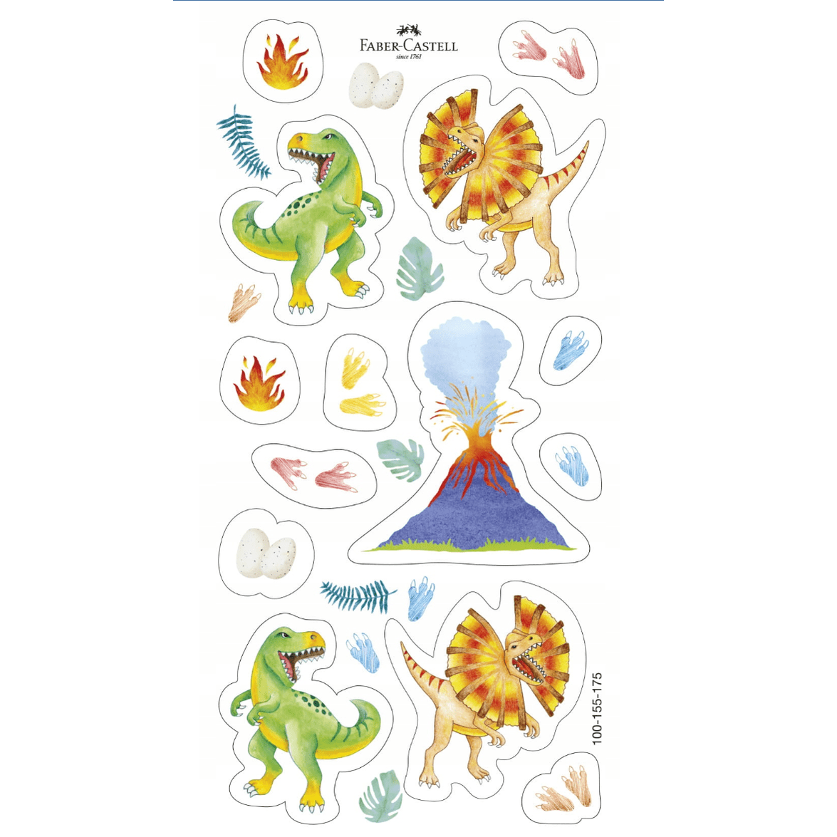 Lápis de cor Faber - Castell Dinossauro 10+3 - Papelaria Encantada