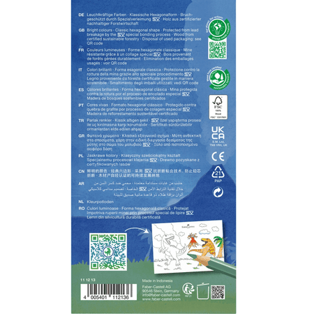 Lápis de cor Faber - Castell Dinossauro 10+3 - Papelaria Encantada