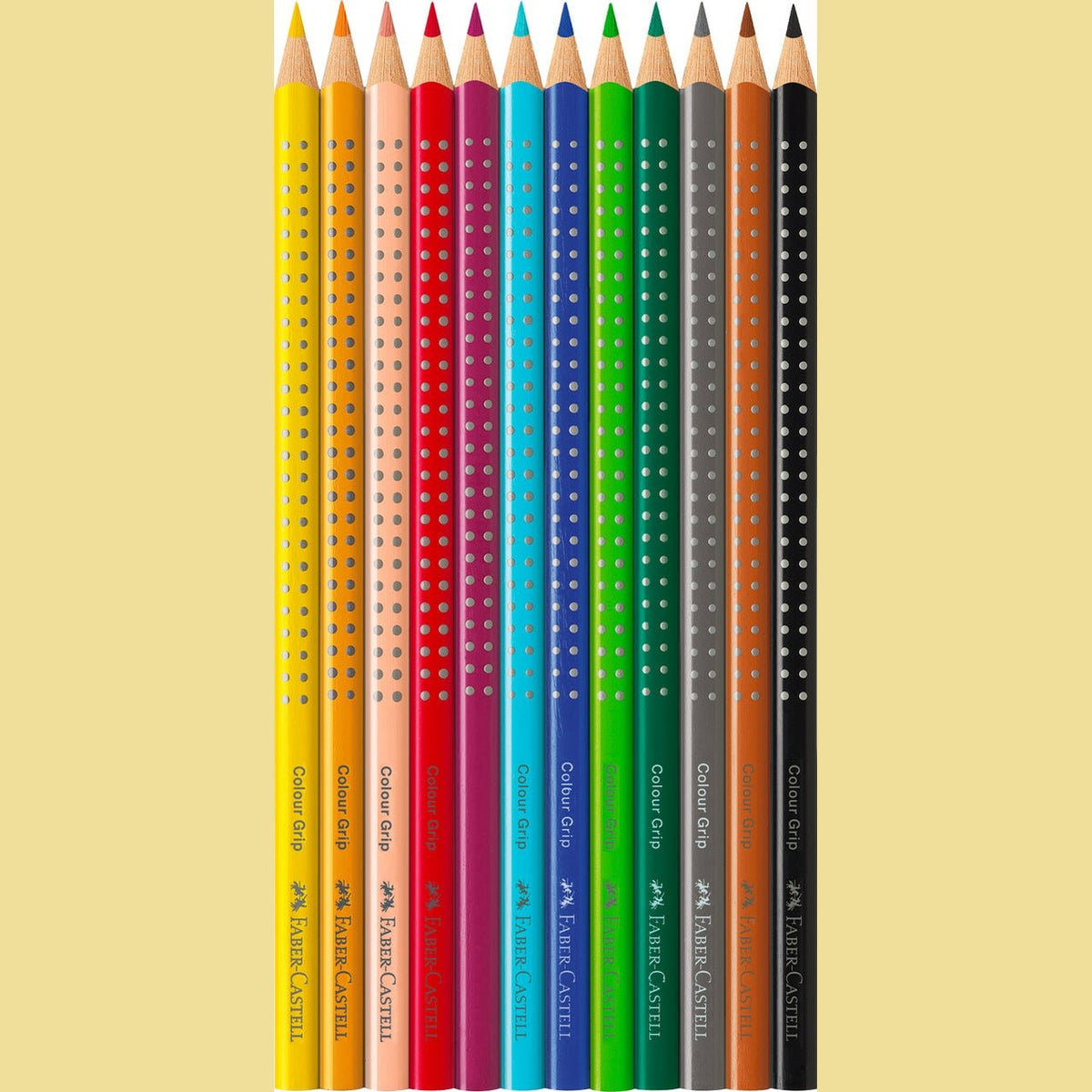 Lápis de cor Faber-Castell Grip 12 cores - Papelaria Encantada