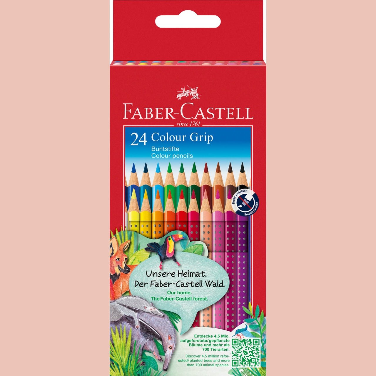 Lápis de cor Faber-Castell Grip 24 cores - Papelaria Encantada