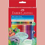 Lápis de cor Faber-Castell Grip 36 cores - Papelaria Encantada
