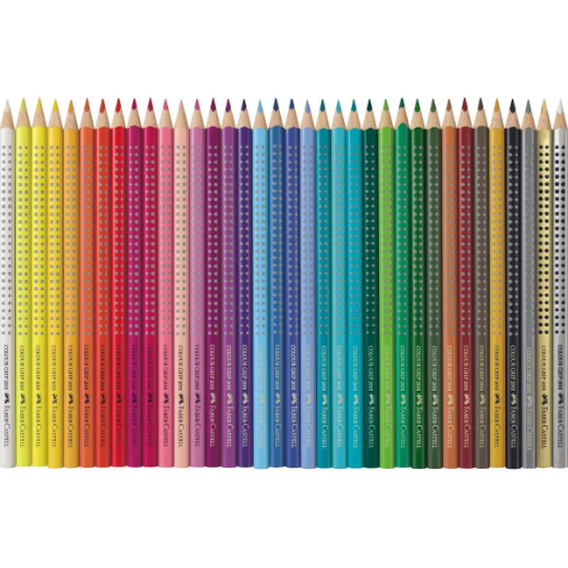 Lápis de Cor Faber - Castell Grip Caixa Metálica 36 Cores - Papelaria Encantada