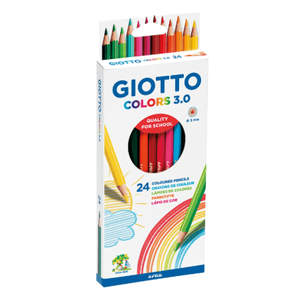 Lapis de cor giotto colors 3.0 caixa de 24 cores - Papelaria Encantada