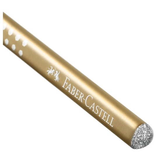 Lápis de cor Sparkle caixa metálica Faber - Castell cores pastel - Papelaria Encantada