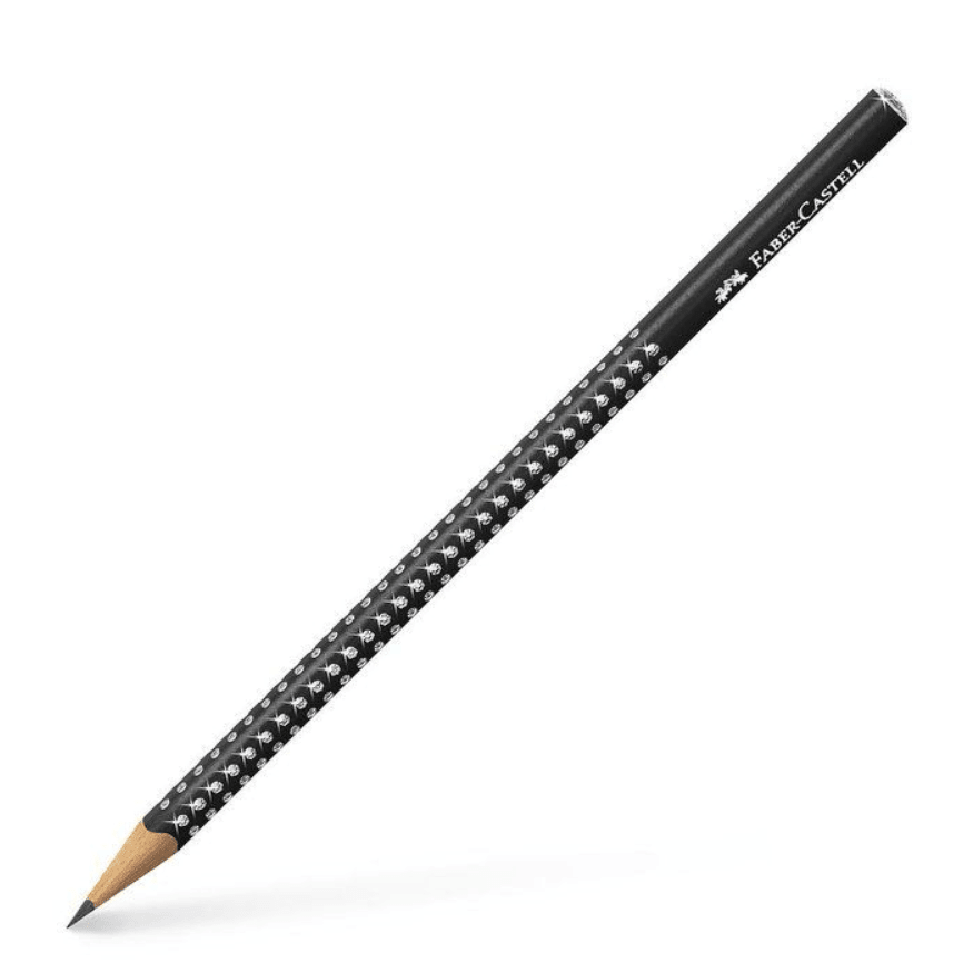 Lápis de grafite Faber-Castell Preto Sparkle - Papelaria Encantada