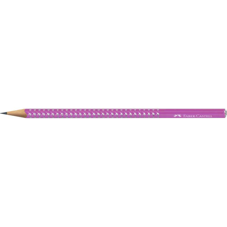 Lápis de grafite Faber - Castell Rosa Intenso Sparkle - Papelaria Encantada
