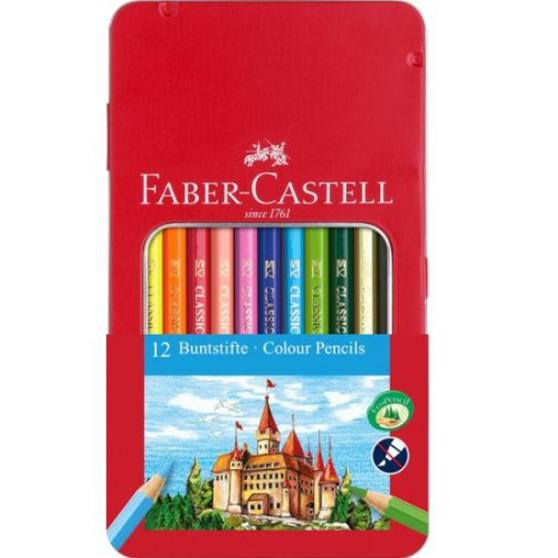 Lapis faber - Castell caixa metálica de 12 - Papelaria Encantada
