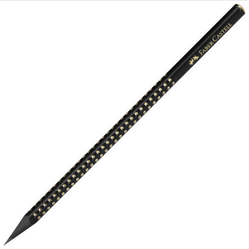 Lápis Faber-Castell Sparkle Midnight Dourado - Papelaria Encantada