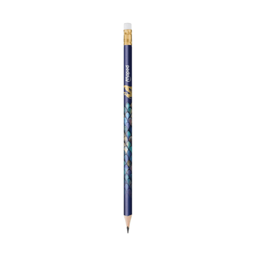Lápis grafite MAPED Dragon HB nº 2 Azul - Papelaria Encantada