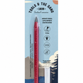 Lápis infinito Miquelrius Tools & The Gang vermelho com tampa, embalagem de frente sobre fundo branco