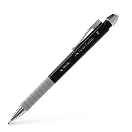 Lapiseira Apollo Faber - castell 0.7 Preto - Papelaria Encantada