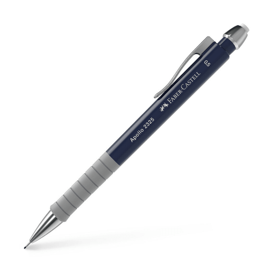 Lapiseira Apolo, Mina 0,5 mm Corpo Azul Escuro FABER - CASTELL - Papelaria Encantada