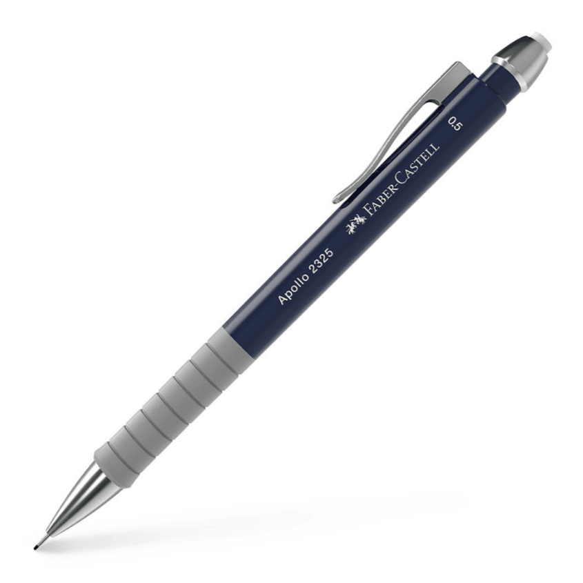 Lapiseira Apolo, Mina 0,5 mm Corpo Azul Escuro FABER - CASTELL - Papelaria Encantada