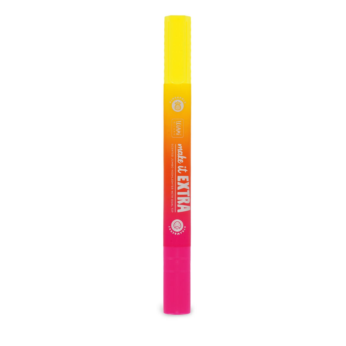 Sublinhador gigante perfumado Legami Make It Extra amarelo e rosa