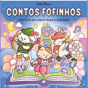 Livro colorir - Contos Fofinhos - Papelaria Encantada