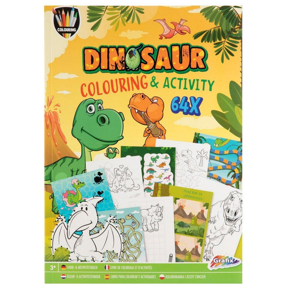 Livro colorir e atividades dino - Papelaria Encantada