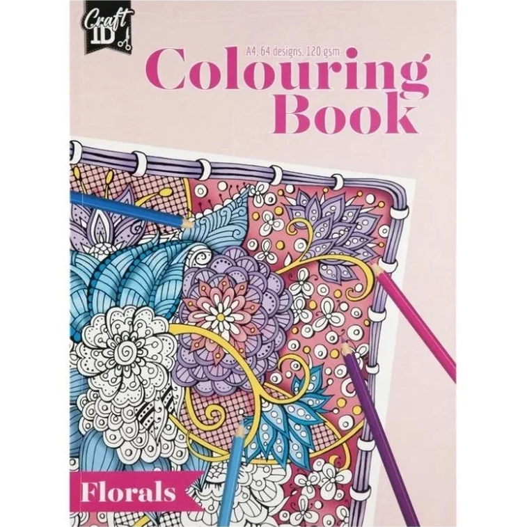 Livro de colorir 32 folhas A4 floral - Papelaria Encantada