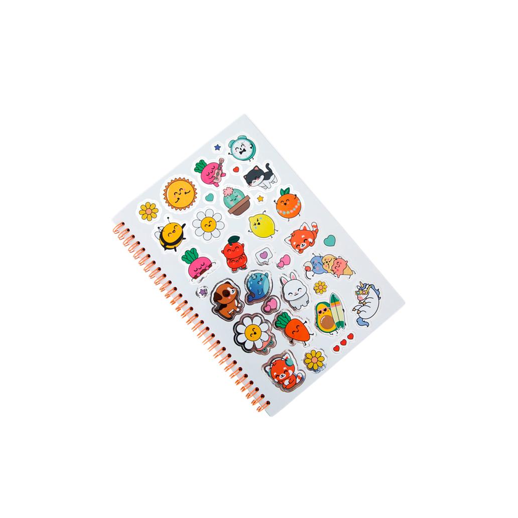 Livro de colorir + canetas de cor + autocolantes - Add some colour to life Mr. wonderful - Papelaria Encantada