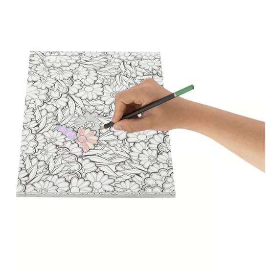 Livro de Colorir com 20 Folhas Blooming Florals - Papelaria Encantada