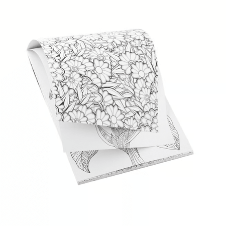 Livro de Colorir com 20 Folhas Blooming Florals - Papelaria Encantada