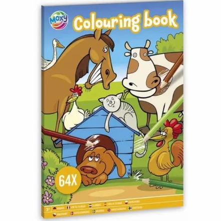 Livro para colorir 64 paginas Animais da quinta - Papelaria Encantada