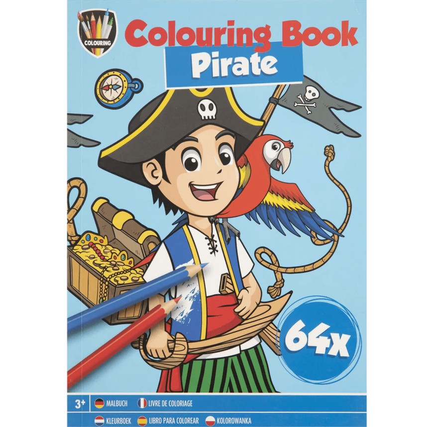 Livro para colorir 64 paginas Pirata - Papelaria Encantada