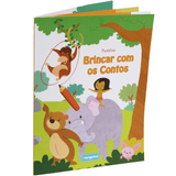 Livro para colorir - Brincar com os Contos – Puzzles - Papelaria Encantada