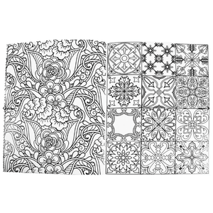 Livro para colorir - Colouring Calm and Peace – Azulejos - Papelaria Encantada
