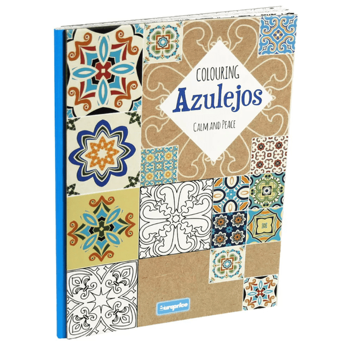 Livro para colorir - Colouring Calm and Peace – Azulejos - Papelaria Encantada