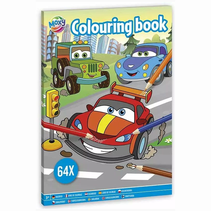 Livro para colorir com 64 paginas Carros - Papelaria Encantada