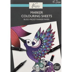 Livros de colorir antiestresse para adultos com motivos de animais, 16 peças 25,2 x 35,2 cm - Papelaria Encantada