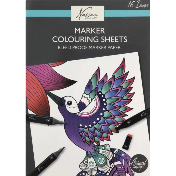 Livros de colorir antiestresse para adultos com motivos de animais, 16 peças 25,2 x 35,2 cm - Papelaria Encantada