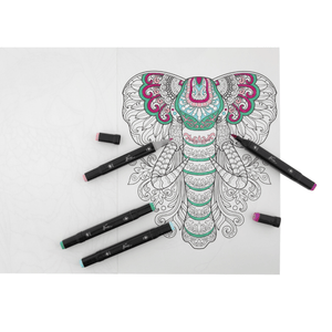 Livros de colorir antiestresse para adultos com motivos de animais, 16 peças 25,2 x 35,2 cm - Papelaria Encantada