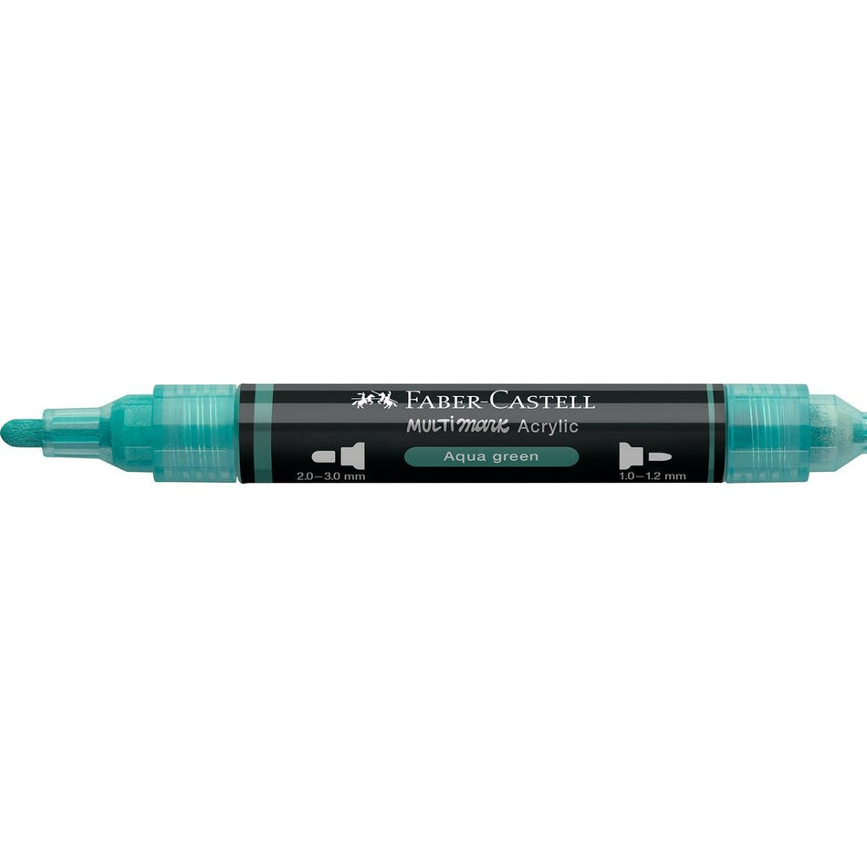 Marcador Acrílico Faber - Castell Multimark Aqua Green - Papelaria Encantada