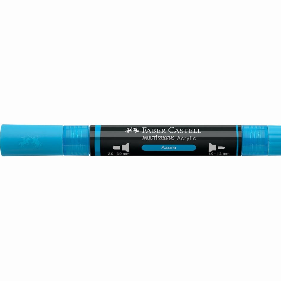 Marcador Acrílico Faber - Castell Multimark Azure - Papelaria Encantada