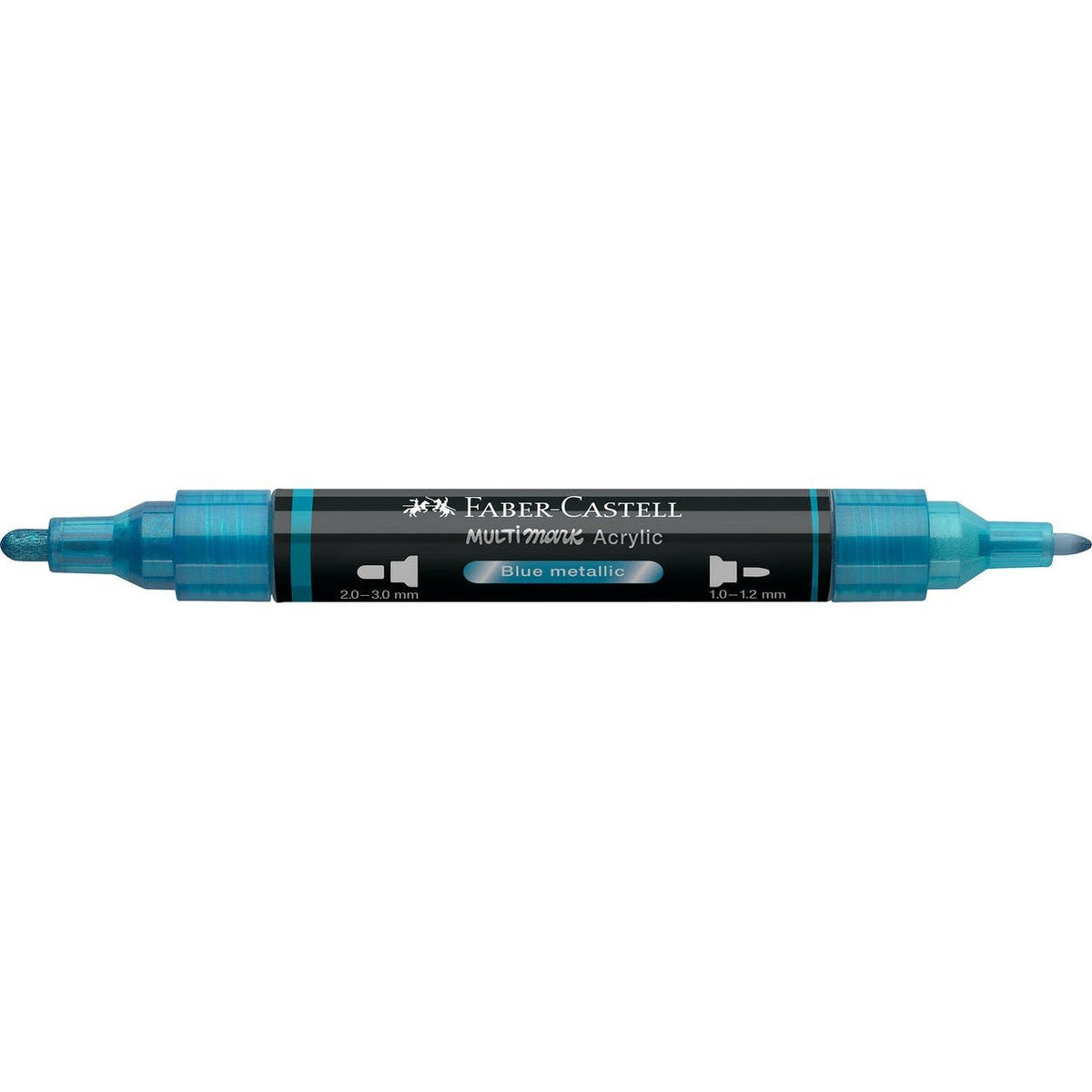 Marcador Acrílico Faber - Castell Multimark Blue Metalic - Papelaria Encantada