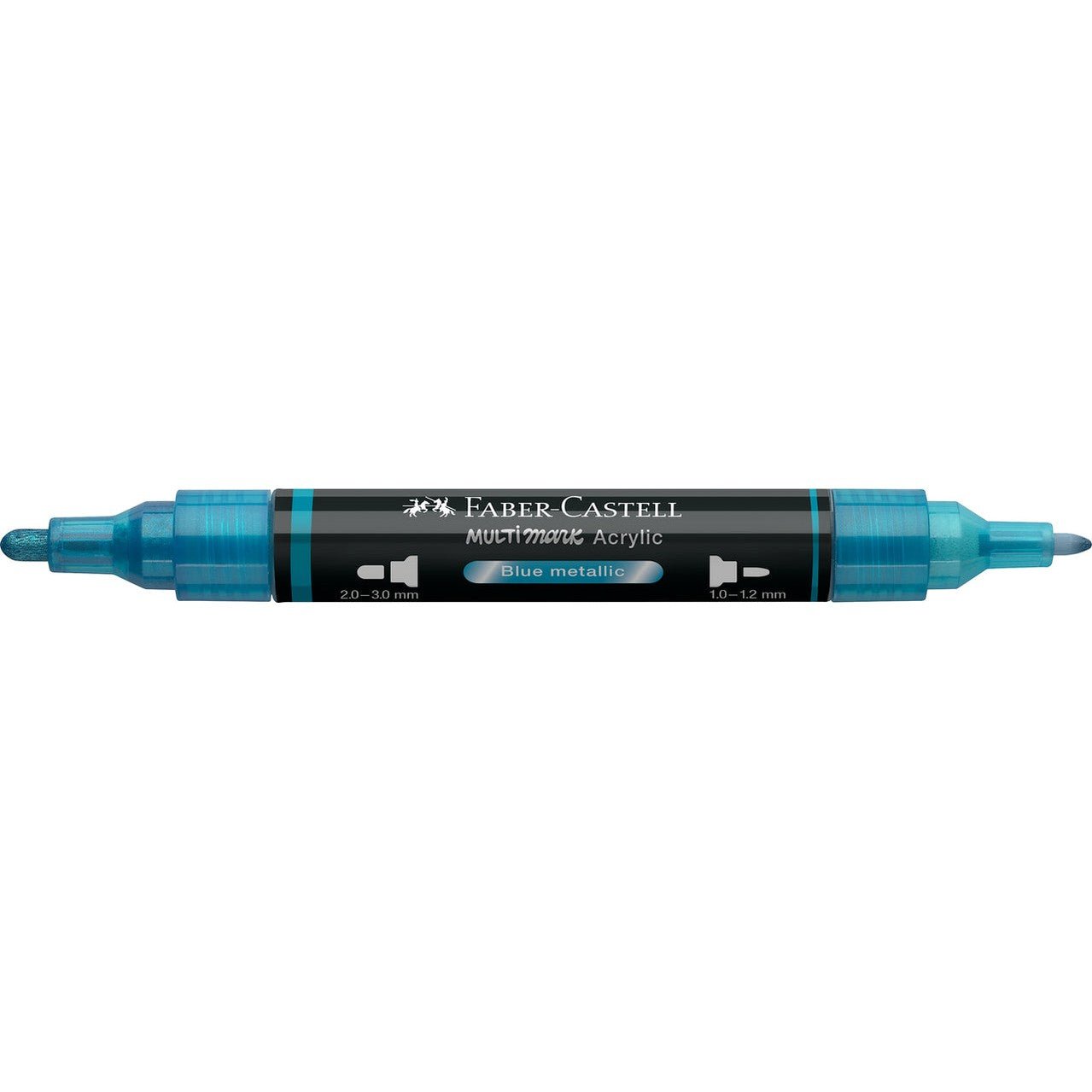 Marcador Acrílico Faber - Castell Multimark Blue Metalic - Papelaria Encantada