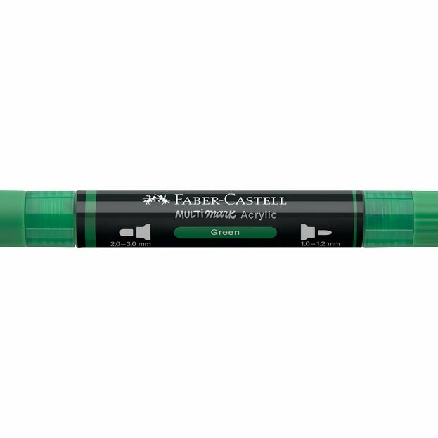 Marcador Acrílico Faber - Castell Multimark Green - Papelaria Encantada