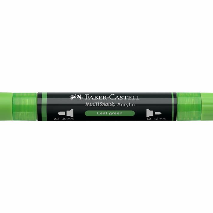 Marcador Acrílico Faber - Castell Multimark Leaf Green - Papelaria Encantada