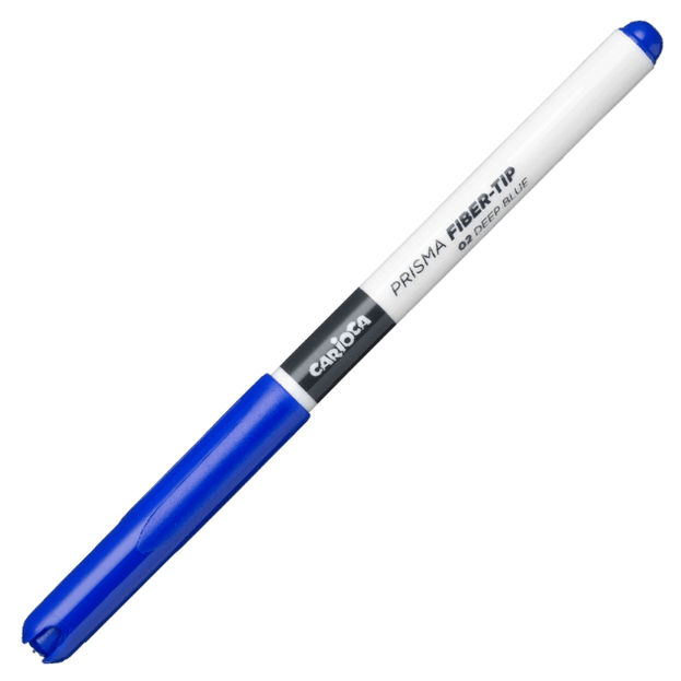 Marcador Carioca plus Prisma fiber-tip Azul escuro - Papelaria Encantada