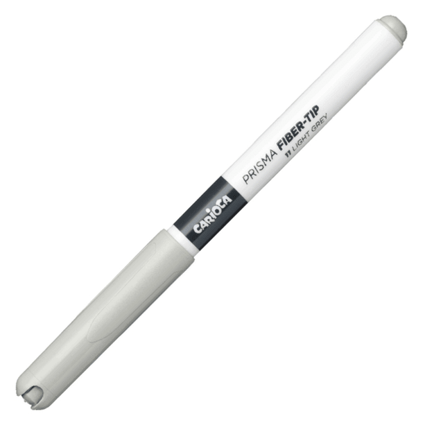 Marcador Carioca plus Prisma fiber-tip Cinza claro - Papelaria Encantada
