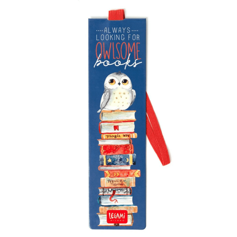 Marcador de livro com elástico Coruja Legami - Papelaria Encantada