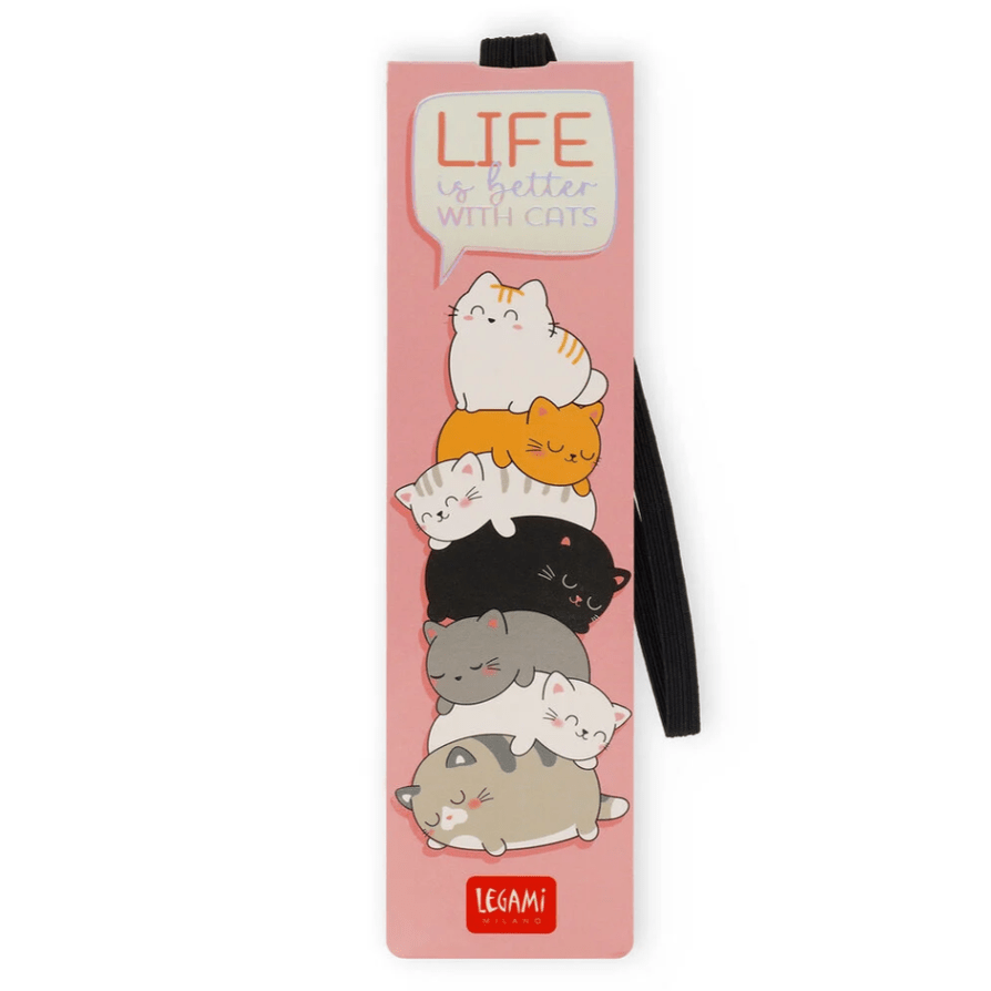 Marcador de livro com elástico Gatinhos Legami - Papelaria Encantada