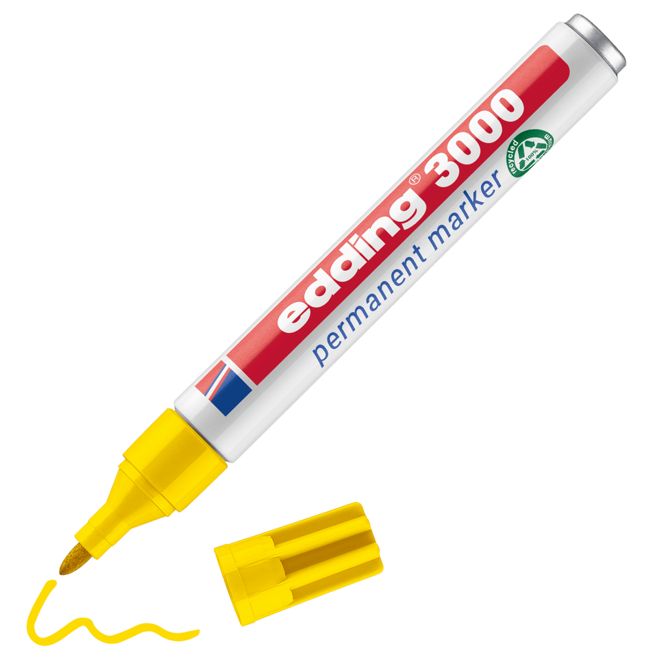 Marcador Edding 3000 Amarelo - Papelaria Encantada
