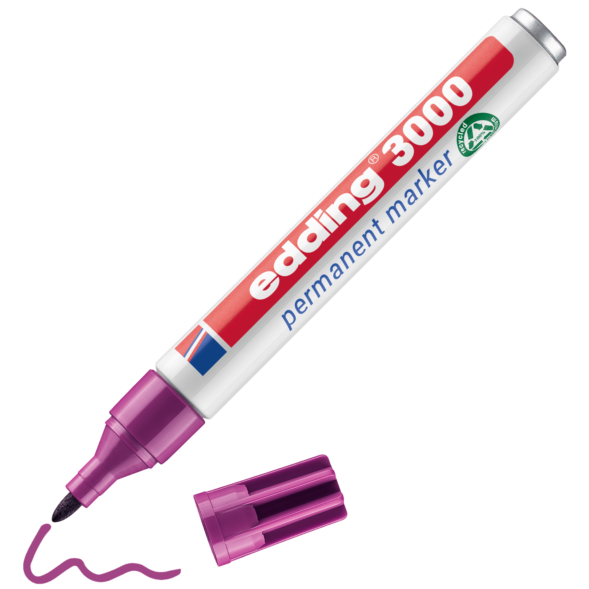 Marcador Edding 3000 Magenta - Papelaria Encantada
